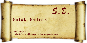 Smidt Dominik névjegykártya